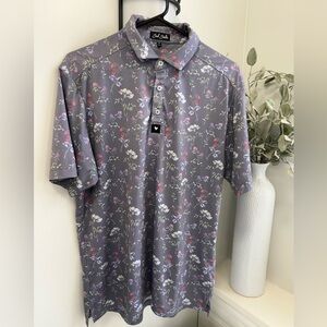 BAD BIRDIE Floral Seven Bridges FLORAL Performance Golf Polo Size Medium Cool